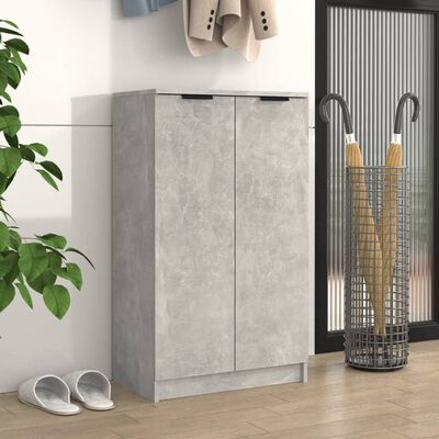 vidaXL Shoe Cabinet Concrete Grey 59x35x100 cm Engineered Wood