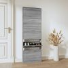 vidaXL Shoe Cabinet Grey Sonoma 59x17x169 cm Engineered Wood