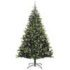 vidaXL Artificial Hinged Christmas Tree 300 LEDs Green 240 cm
