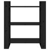 vidaXL Book Cabinet/Room Divider Black 80x35x91 cm Solid Wood Pine