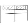vidaXL Metal Replace Headboard Black 160 cm