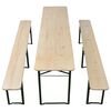 vidaXL Folding Beer Table with 2 Benches 220 cm Fir Wood
