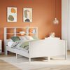 vidaXL Bookcase Bed without Mattress White 160x200cm Solid Wood Pine