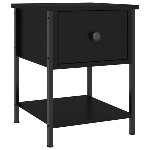 vidaXL Bedside Tables 2 pcs Black 34x35.5x45 cm Engineered Wood
