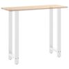 vidaXL Bar Table Legs White 2 pcs 50x(110-111) cm Steel