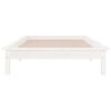vidaXL LED Bed Frame without Mattress White 90x200 cm Solid Wood