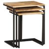 vidaXL Nesting Tables 3 pcs Solid Wood Acacia