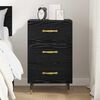 vidaXL Bedside Cabinet Black Oak 40 x 40 x 66 cm Engineered Wood