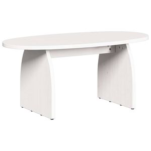 vidaXL Coffee Table White 80 x 40 x 35 cm Solid Pine Wood