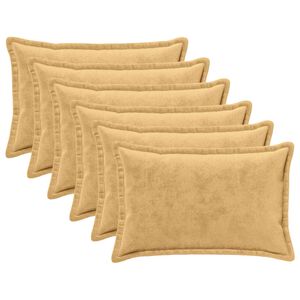 vidaXL Cushion Cover 6 pcs HOUTEN Taupe 50 x 80 cm Flannel