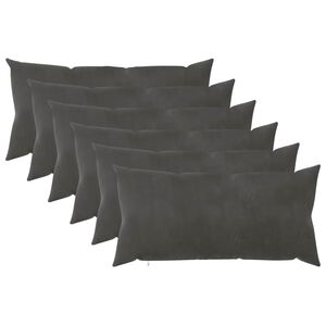 vidaXL Cushion with Pillow HEERLEN 6 pcs Dark Grey Velvet