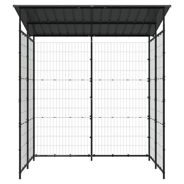 vidaXL Bicycle Shed 190x190x222 cm Steel Black