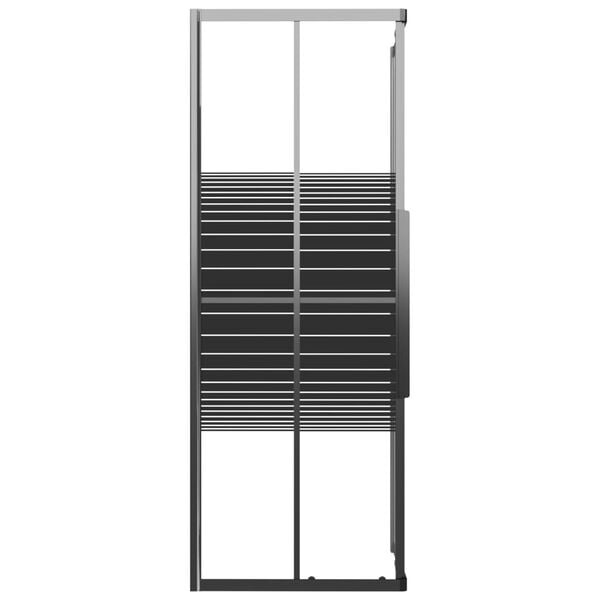 vidaXL Stripe Shower Cabin ESG 80x80x180 cm Black