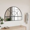 vidaXL Wall Mirror Black 100x70 cm Arch Iron