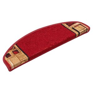 vidaXL Stair Mats Self-adhesive 5 pcs 65x21x4 cm Red