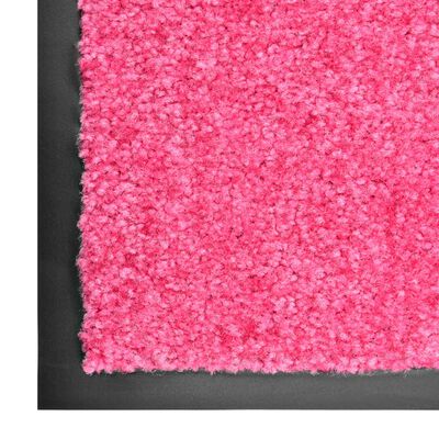 vidaXL Doormat Washable Pink 90x150 cm