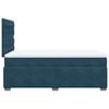 vidaXL Box Spring Bed with Mattress Blue 120x190 cm Small Double Velvet