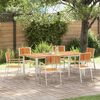 vidaXL GardenChair 6 pcs Brown 56x54.5x87cm SolidAcaciawood