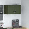 vidaXL Wall Cabinet for Garage with Gas-lift Door Olive green