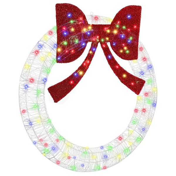 vidaXL Wreath with 150 LEDs Multicolour 120 cm Acrylic