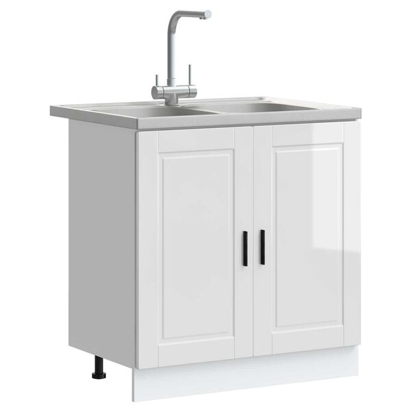 vidaXL Sink Base Cabinet Porto White 80 x 46 x 81.5 cm Engineered wood