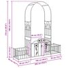 vidaXL Garden Arch with Lock Black 203 x 50 x 218 cm
