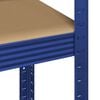 vidaXL 4-Layer Storage Shelves 2 pcs Blue Steel&Engineered Wood
