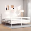 vidaXL Bed Frame without Mattress White Super King Size Solid Wood