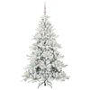 vidaXL Artificial Hinged Christmas Tree White 180 cm PVC and Steel