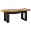 vidaXL Dining Bench NOAIN 120 x 41 x 45 cm Solid Pine Wood Natural