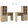 vidaXL Desk with Drawer 2 pcs Sonoma Oak