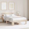 vidaXL Bed Frame with Headboard Natural 120 x 200 cm Solid Pine Wood