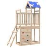 vidaXL Play Tower Brown 110.5 x 52.5 x 215cm Solid Pine Wood