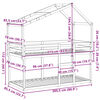 vidaXL Bunk Bed without Mattress White 80x200 cm Solid Wood Pine