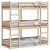vidaXL Triple Bunk Bed without Mattress 90x200 cm Solid Wood Pine