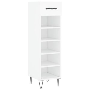 vidaXL Shoe Cabinet White 30x35x105 cm Engineered Wood