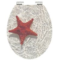 SCHÜTTE High Gloss Seat with Soft-Close RED STARFISH MDF