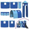 vidaXL Kids'Loft Bed Frame Black and Blue 74.5 x 190 cm Metal