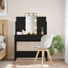 vidaXL Dressing Table with LED Lights Black 96x40x142 cm