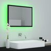 vidaXL LED Bathroom Mirror Black 60x8.5x37 cm Acrylic