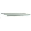 vidaXL Retractable Awning Green and White 600 x 350 cm
