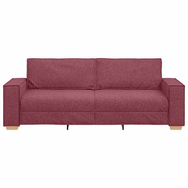 vidaXL Sofa Wine Red 220 x 78 x 84 cm Fabric