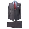 vidaXL Mens 2pcs Suit Grey 5 Polyester