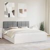 vidaXL Bed Frame with Upholstered Headboard Light Grey 180 x 200 cm