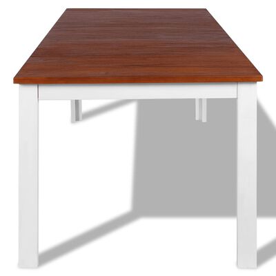vidaXL Dining Table Solid Teak Mahogany 180x90x75 cm