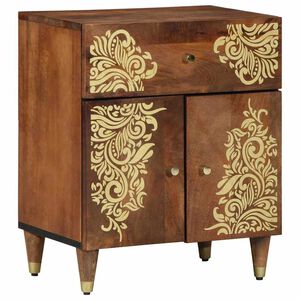 vidaXL Bedside Cabinet with Door Honey Brown 50 x 33 x 60 cm