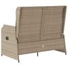 vidaXL Garden Bench Beige Poly Rattan