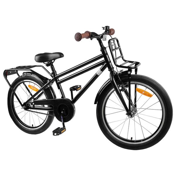 vidaXL Kids Bike 18'' for 5-7 Years Old Black