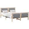 vidaXL Bed Frame Light Grey 140 x 200 cm Solid Pine Wood