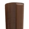 vidaXL Garden Fence Double-Sided Brown 1.8x5 m PVC